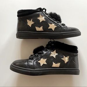 Shimmery Star Boots Black Girls Size 2
